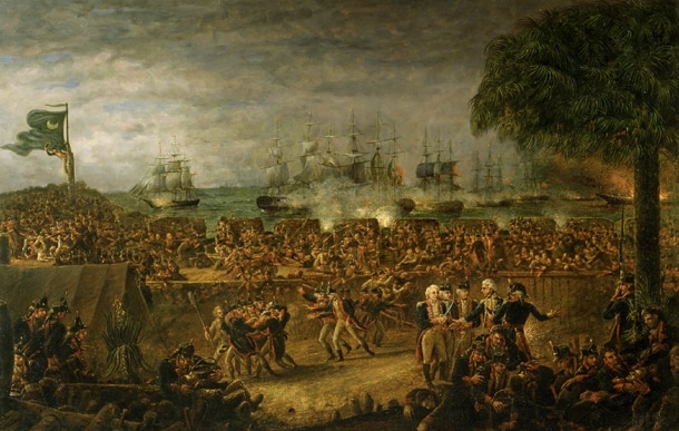 Painting of the Battle of Sullivan's Island